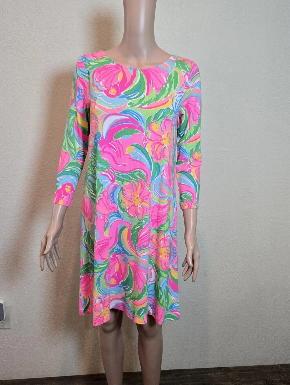 Lilly Pulitzer Ophelia Swing Dress Size Sm Elephant Monkey Lion Green Blue Pink